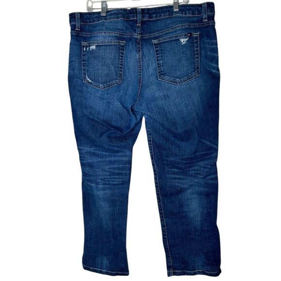 Tommy Hilfiger Blue Distressed straight leg Jeans 18 - Picture 2 of 6